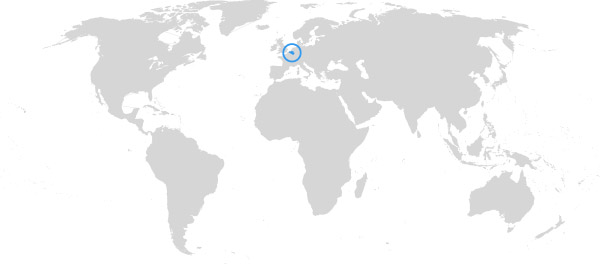 Belgien auf der Weltkarte