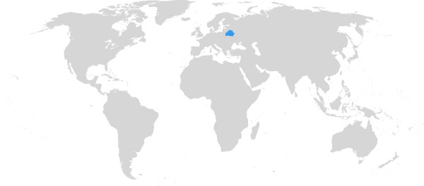 Weißrussland auf der Weltkarte