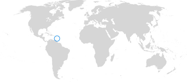 Barbados auf der Weltkarte