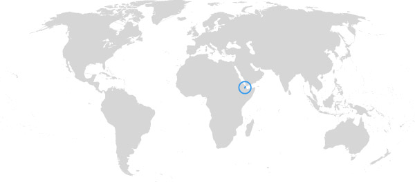 Dschibuti auf der Weltkarte
