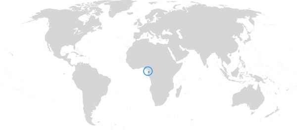 Äquatorialguinea auf der Weltkarte