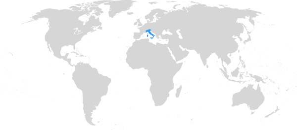 Italien auf der Weltkarte