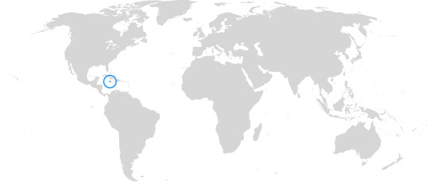 Jamaika auf der Weltkarte