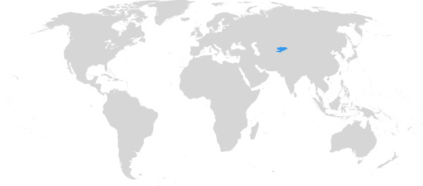 Kirgisistan auf der Weltkarte