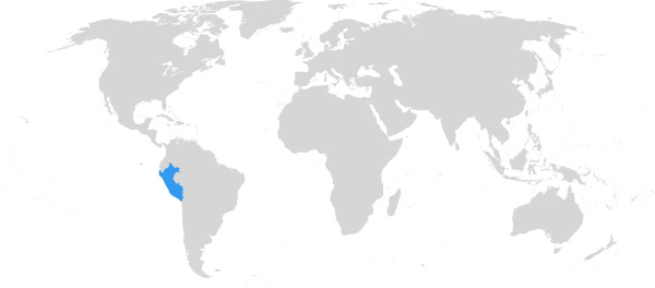 Peru auf der Weltkarte