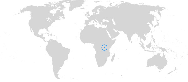 Ruanda auf der Weltkarte