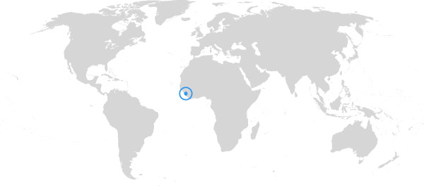Sierra Leone auf der Weltkarte