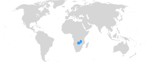 Sambia auf der Weltkarte