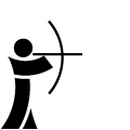 Symbol Bogenschießen