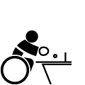 Symbol Tischtennis der Behindertensportler