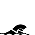 Symbol Schwimmen der Behindertensportler