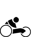 Symbol Straßenradrennen der Behindertensportler