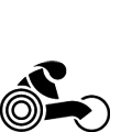 Symbol Bahnradrennen der Behindertensportler