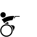 Symbol Schießen der Behindertensportler