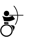 Symbol Bogenschießen der Behindertensportler